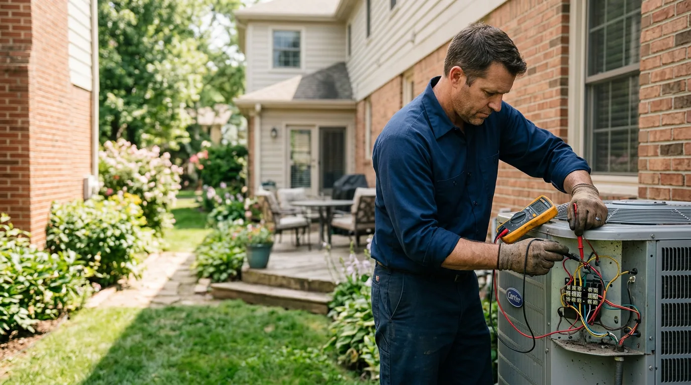 HVAC technician working near Emma, MO